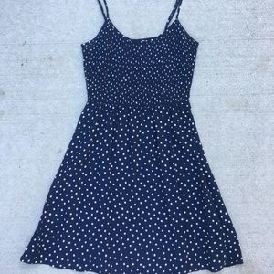 Divided H&M Navy Polka Dot Dress